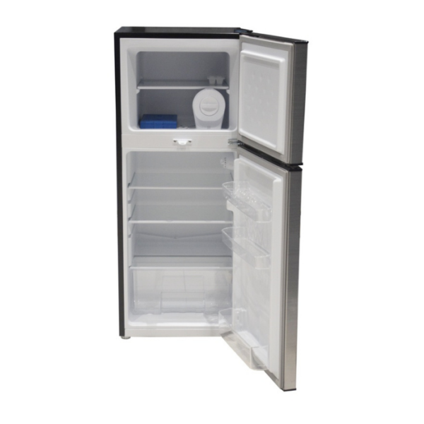 Mika Refrigerator,  118L Direct Cool,  Double Door,  Line Silver Dark