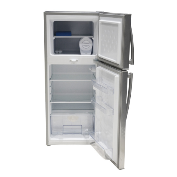 Mika Refrigerator,  138L Direct Cool,  Double Door,  Line Silver Light