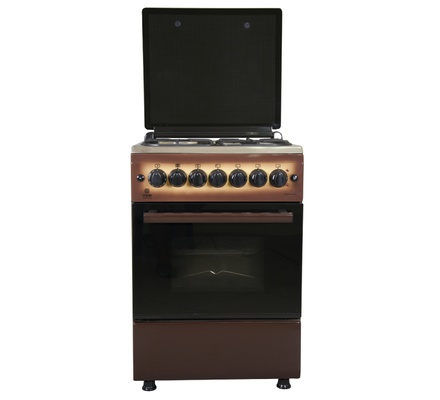 Mika Standing Cooker,  58cm X 58cm,  3 + 1,  Electric Oven,  Dark Brown
