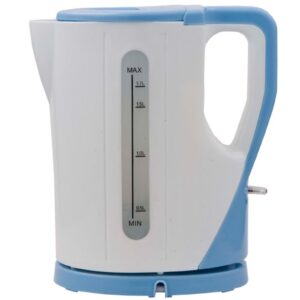 ramtons cordless electric kettle 1.7 liters white and blue- rm/325