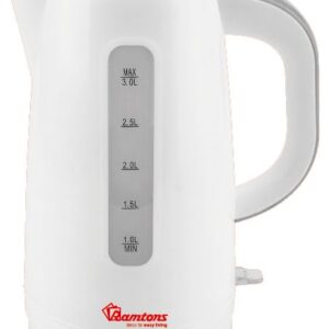 ramtons cordless electric kettle 3 litres white- rm/567