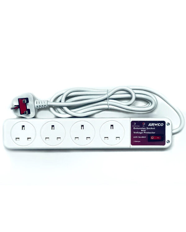 ARMCO AVP-13A-4WAY - 4 Way Extension Socket with 13Amp Volt Protector