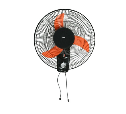 mika wall fan,  16",  orange & black