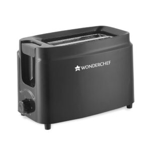 Wonderchef - Acura Plus Pop Up Slice Toaster, 750W, 7 Browning Controls, Removable Crumb Tray-Black