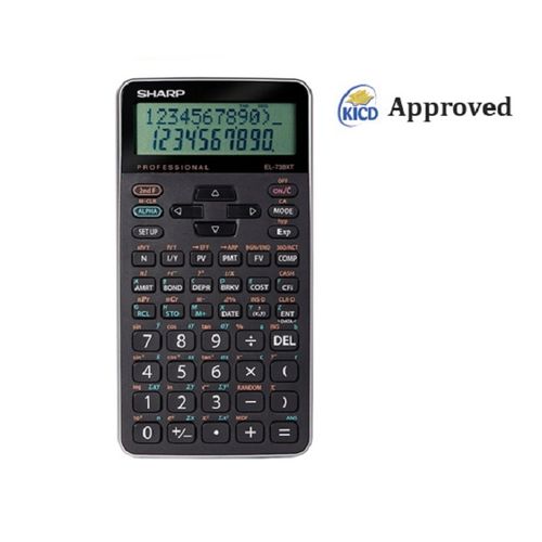 Sharp -  EL-738XT - Financial Calculator - Black
