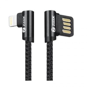ZOOOK -  ZF- BLIC2 - Angled lightning Charge & Sync cable - 1.2M- Black