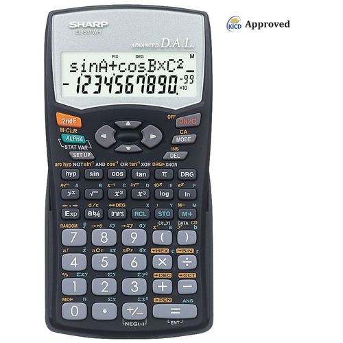 Sharp -  EL-531WH - 272 Functions Scientific Calculator - Black