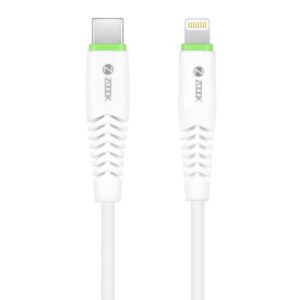 ZOOOK - ZF-iCharge PD - Type C To IPhone Lightning Charge And Sync Cable - White