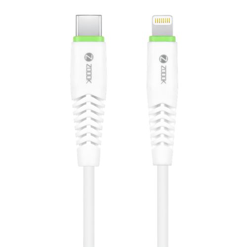 ZOOOK - ZF-iCharge PD - Type C To IPhone Lightning Charge And Sync Cable - White