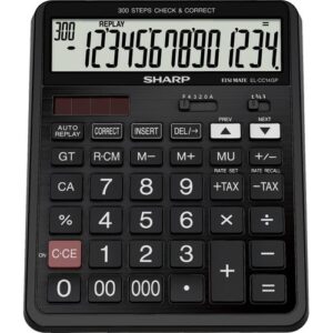 Sharp -  EL-CC14GP - 14 Digit Calculator - Black