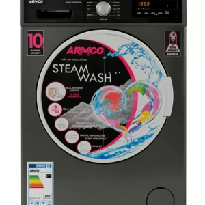 ARMCO AWM-FL1000VE-ST(SL) - 10KG, 62L, Fully Automatic STEAM Washing Machine - Front Load.