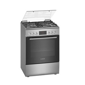 bosch hxq38ae50m 4 gas cooker + 1 electric oven - stainless steel