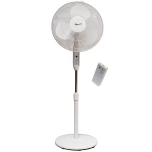 ramtons white stand fan,  with remote- rm/563