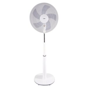 mika stand fan,  16",  with remote,  white