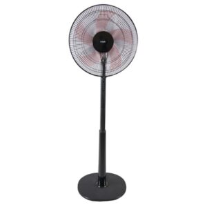 mika stand fan,  16",  with remote,  black