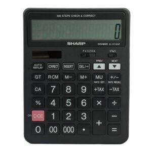 Sharp - EL-CC12GP - 12 Digit Calculator - Black