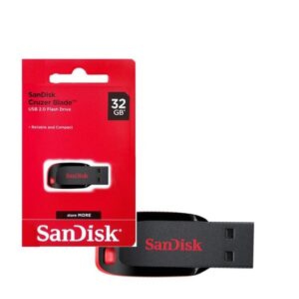 SANDISK 32GB CRUZER BLADE USB FLASH DRIVE