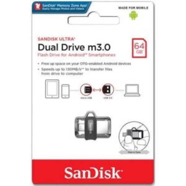 SANDISK microUSB 3.0 64GB ULTRA DUAL DRIVE