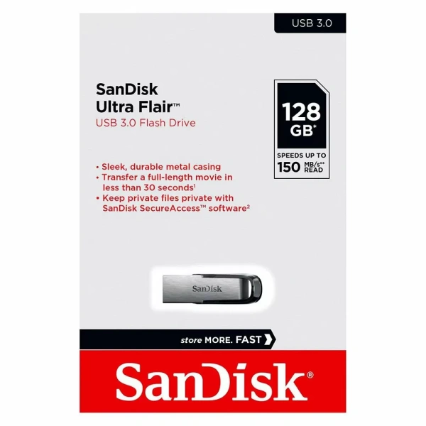 SANDISK FLASH DRIVE 128GB ULTRA FLAIR USB 3.0