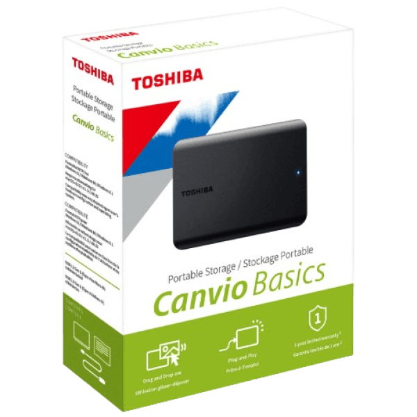 TOSHIBA CANVIO 1TB BLACK ADVANCE PORTABLE HARD DRIVE